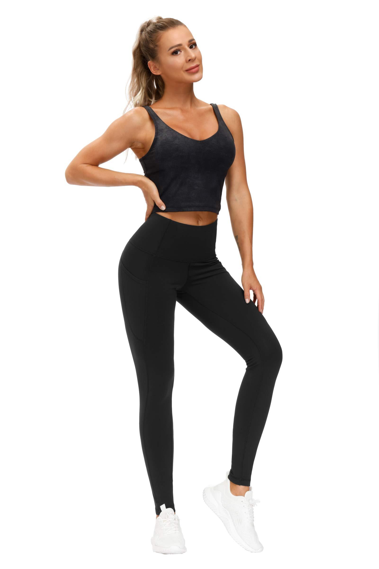 THE GYM PEOPLE Thick High Waist Yoga Pants with Pockets, Tummy Control Workout Running Yoga Leggings for Women - Image 5