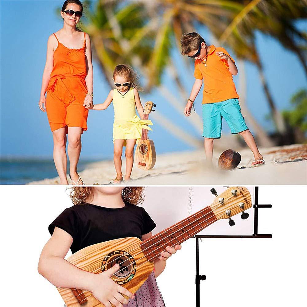 YOLOPARK 17" Kids Toy Guitar for Girls Boys, Mini Toddler Ukulele Guitar with 4 Strings Keep Tones Can Play for 3, 4, 5, 6 7 Year Old Kids Musical Instruments Educational Toys for Beginner (Wood) - Image 7