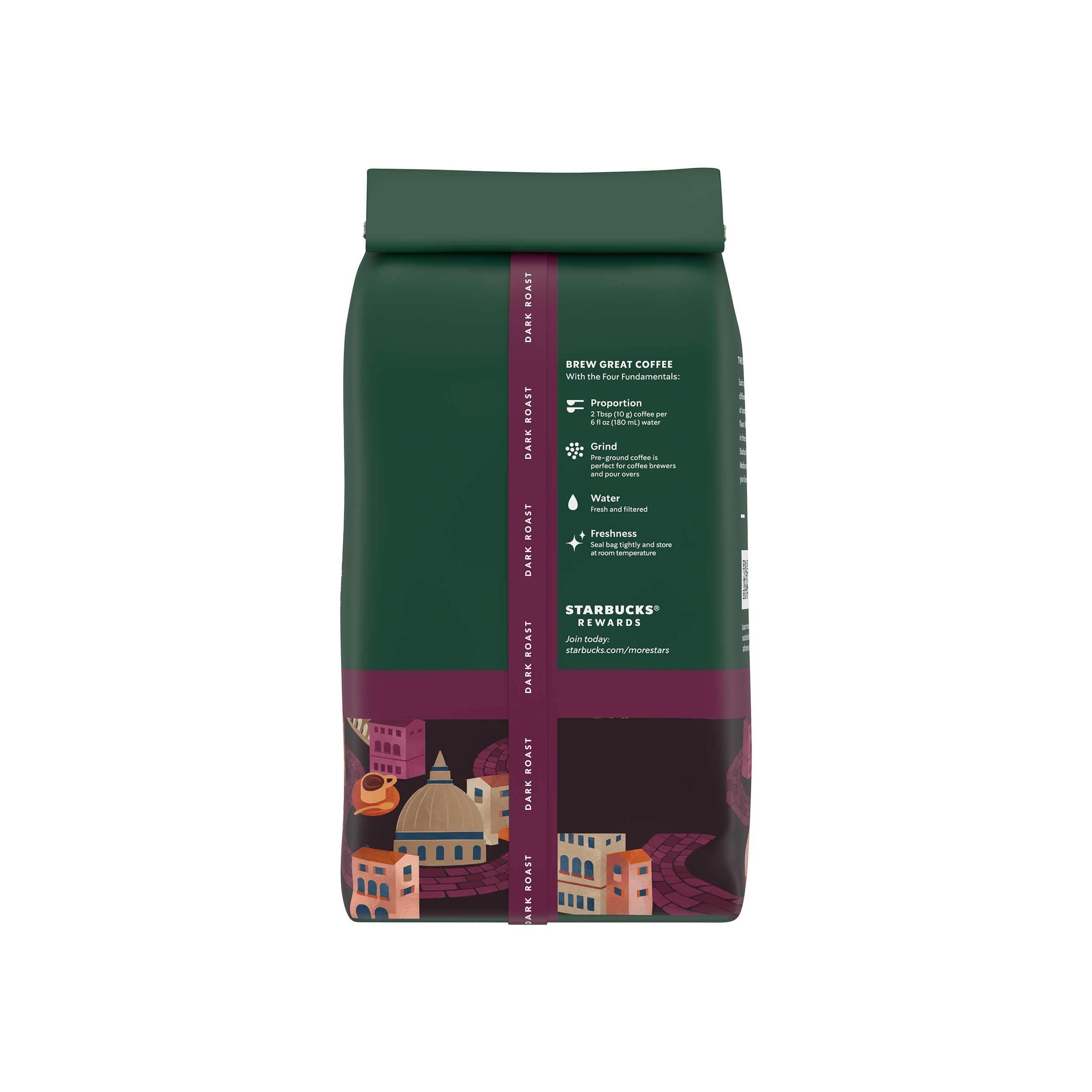 Starbucks Ground Coffee, Dark Roast Coffee, Italian Roast, 100% Arabica, 1 bag (18 oz) - Image 7