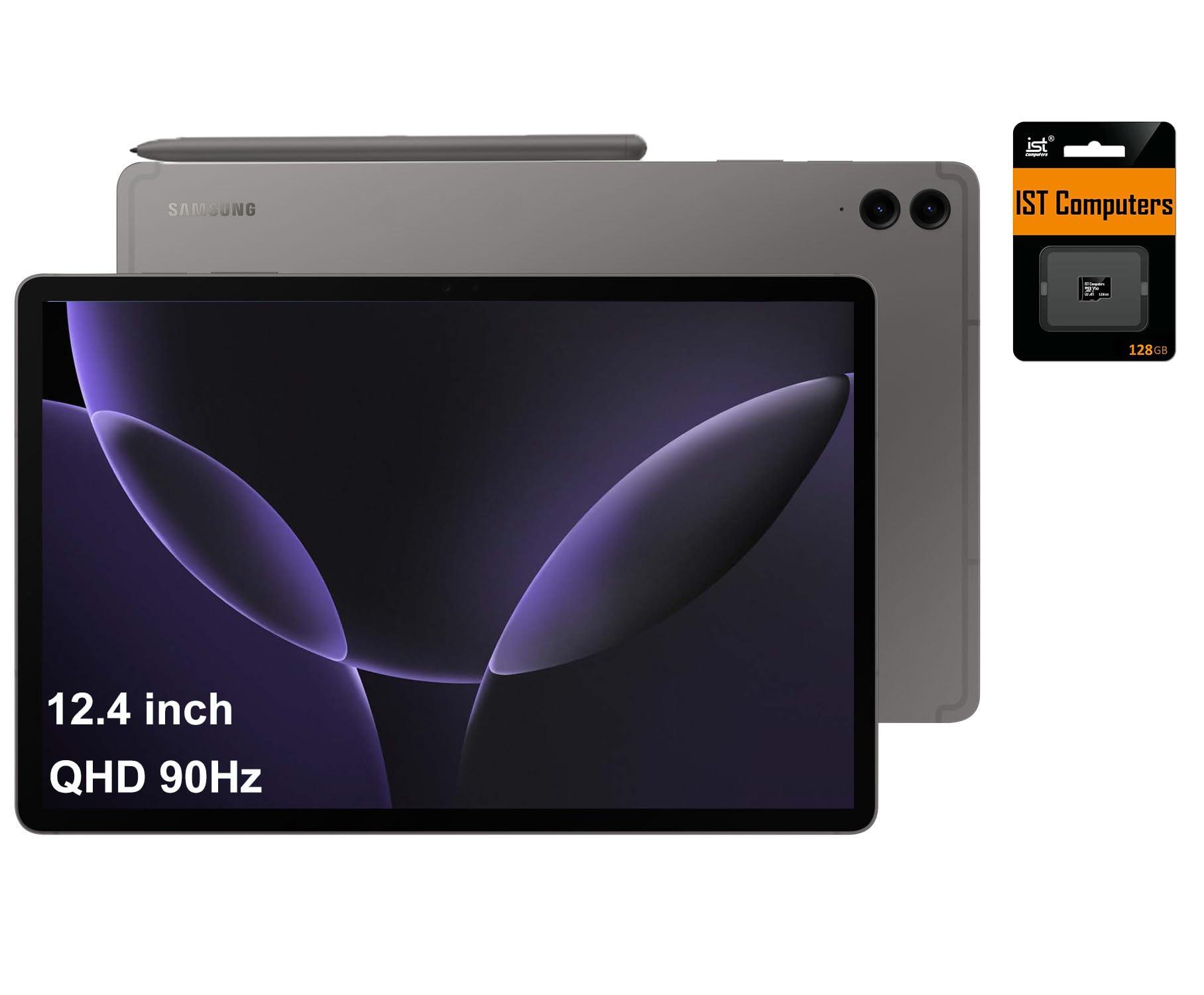 Samsung Galaxy Tab S9 FE+ Plus Android Tablet (12.4” Touchscreen, 8GB RAM, 256GB Storage, 18-hr Long Battery Life, S Pen, 1 Front Camera + 2 Rear Cameras, Lightweight Durable Design) SM-X610, Gray