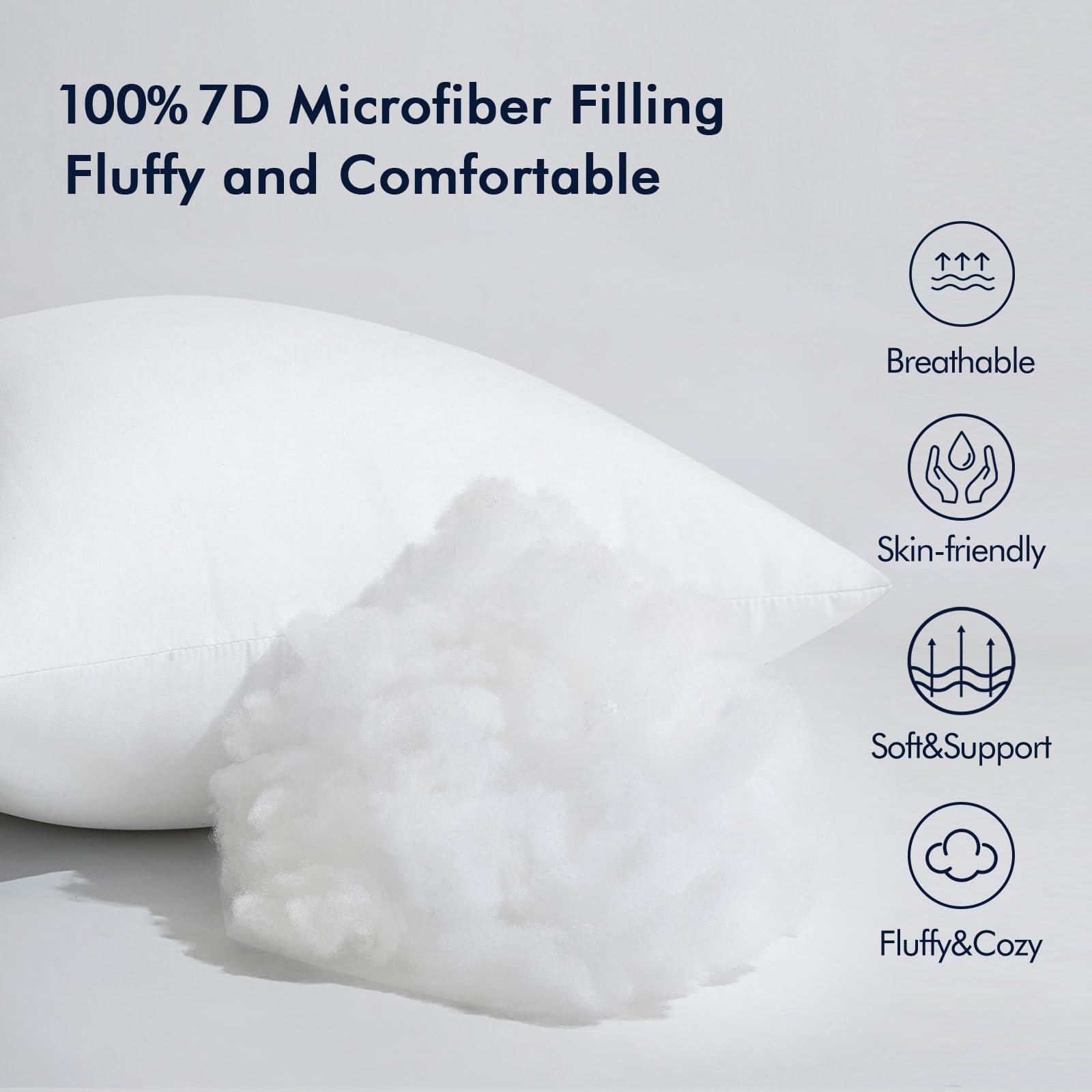 MIULEE Throw Pillow Insert Premium Pillow Stuffer Sham Rectangle for Decorative Cushion Bed Couch Sofa 12x20 Inch - Image 3