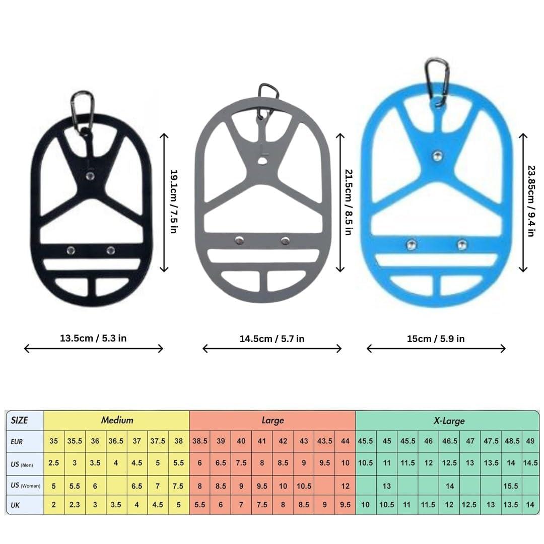 Shoe Holster For Backpack with Clip Hanger. Footwear Holder with Clip for Sneakers, Cleats, Bowling, Soccer, Basket, Football. For Travel, Outdoors, Sports & Space Saving - Image 6