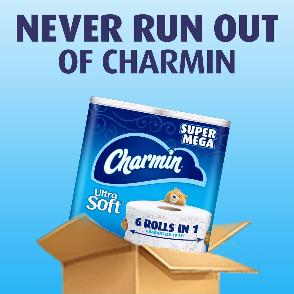 Charmin Ultra Soft Toilet Paper, 6 Super Mega Rolls = 36 Regular Rolls - Image 4