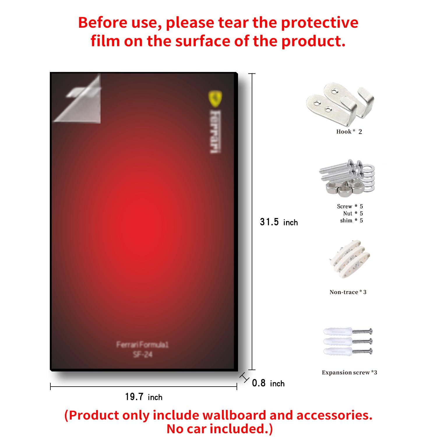 iLuane Display Wallboard for Lego Technic Ferrari SF-24 F1 Model Car Kit Building Set 42207, Adult Collectibles Wall Mount, Home or Office Décor, Gradient Color (No Car Included) - Image 2