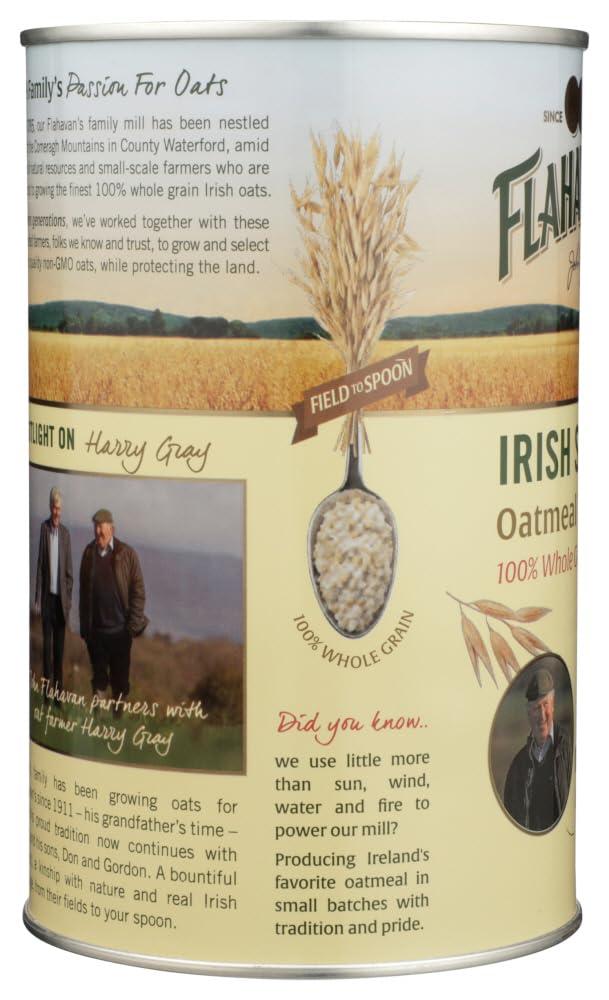 Flahavan's Irish Steel Cut Oatmeal Tin, 28 Ounce (Pack of 2) - Image 3