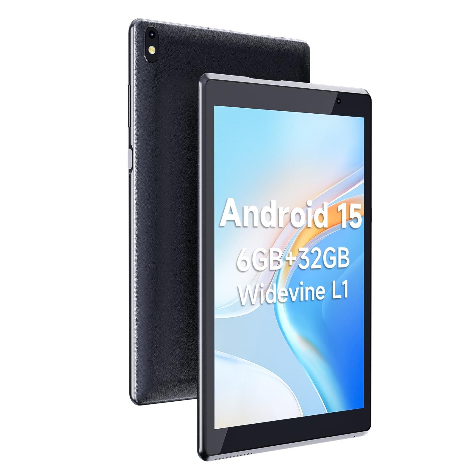 COOPERS Tablet Android 15 Tablets 7 inch, 6GB RAM, 32GB ROM Support 1TB Expand Computer Tablet PC, Quad-Core Processor, IPS Touch Screen, 2+5MP Dual Camera, 3000mah Battery, WiFi Tableta (Black)