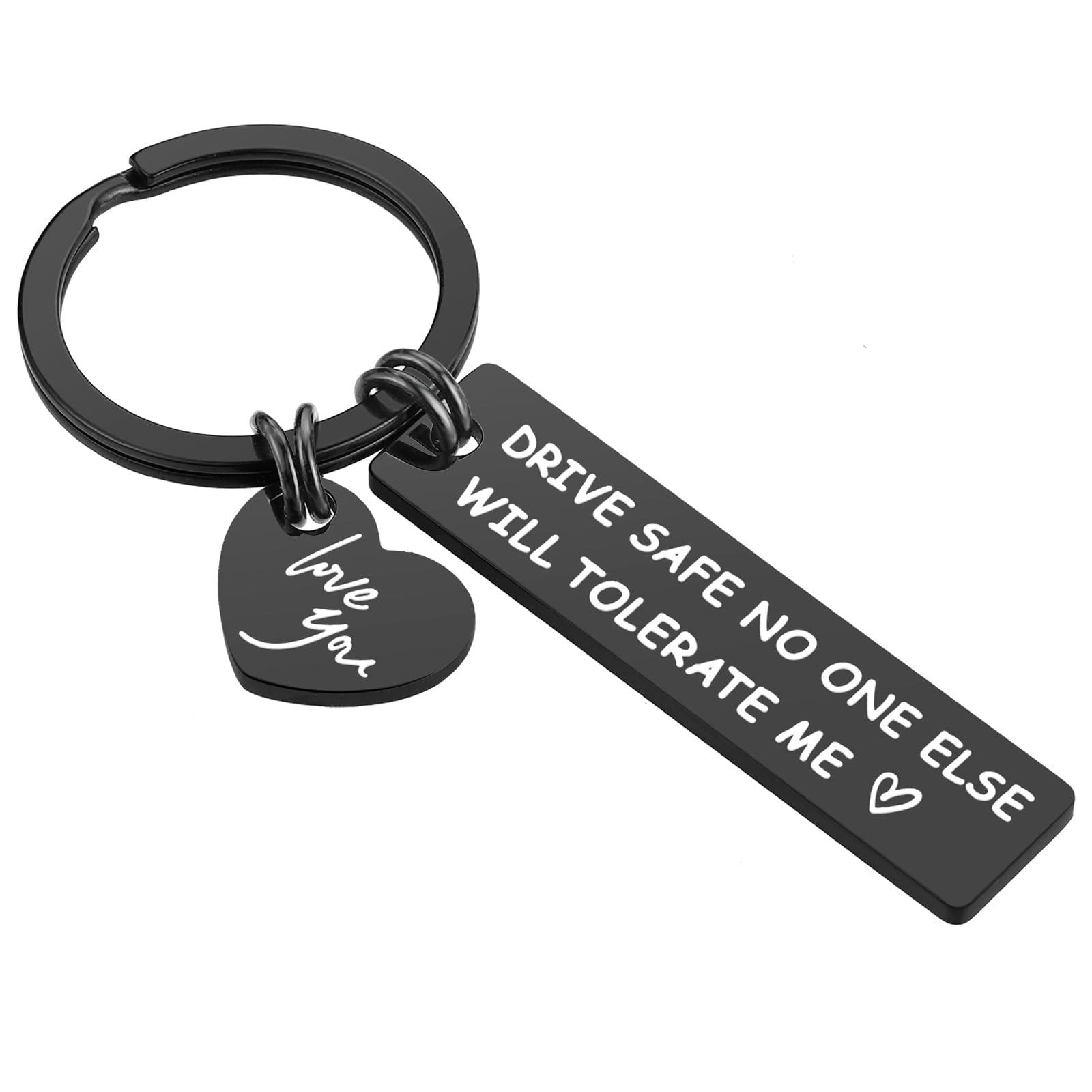 iJuqi Valentine's Day Gifts for Him - Drive Safe Keychain & Boyfriend Gifts for Husband from Girlfriend or Wife