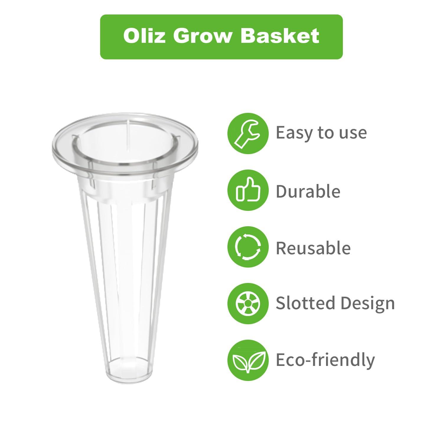 Oliz 50 Pack Hydroponic Grow Baskets with 51PCS Seed Pod Labels Stickers, Replacement Garden DIY Accessories for Most Hydroponic Growing System - Image 3