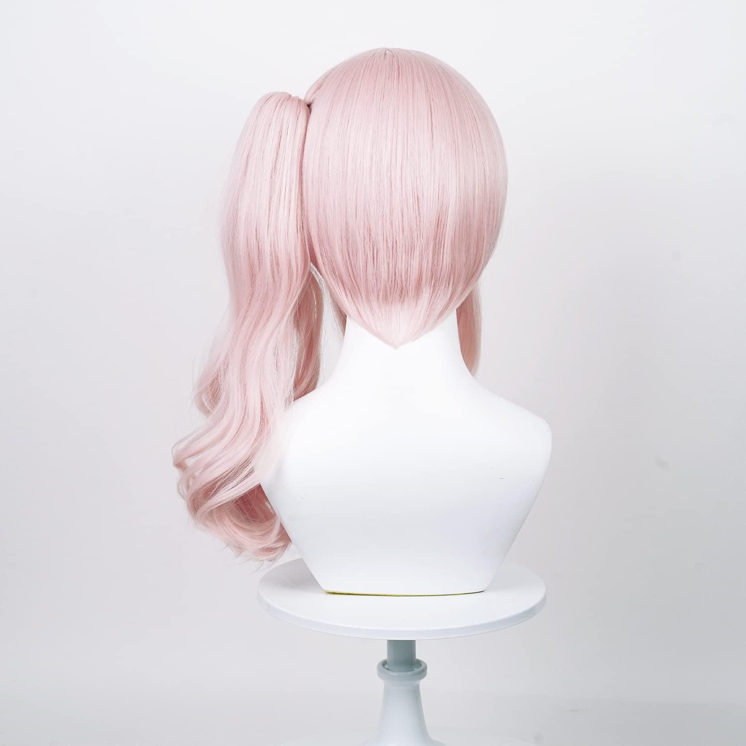 Pink Ponytail Wig for Mizuki Akiyama Cosplay Wig Costume Girls Women Anime PJSK Long Ponytails Wigs for Halloween Christmas with Cap (Pink) - Image 5
