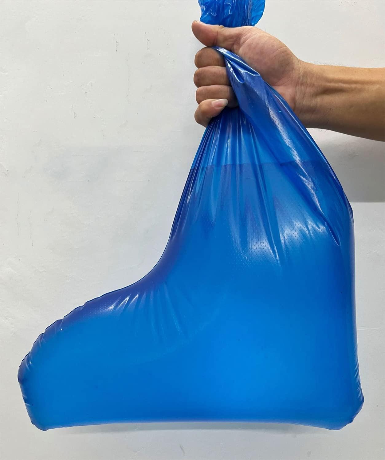 Fancystyle Pack of 80 Disposable Thicker Boot and Shoe Covers 19 inch Tall Extra Large Resistant Water/Skid Resistant Blue (80) - Image 5