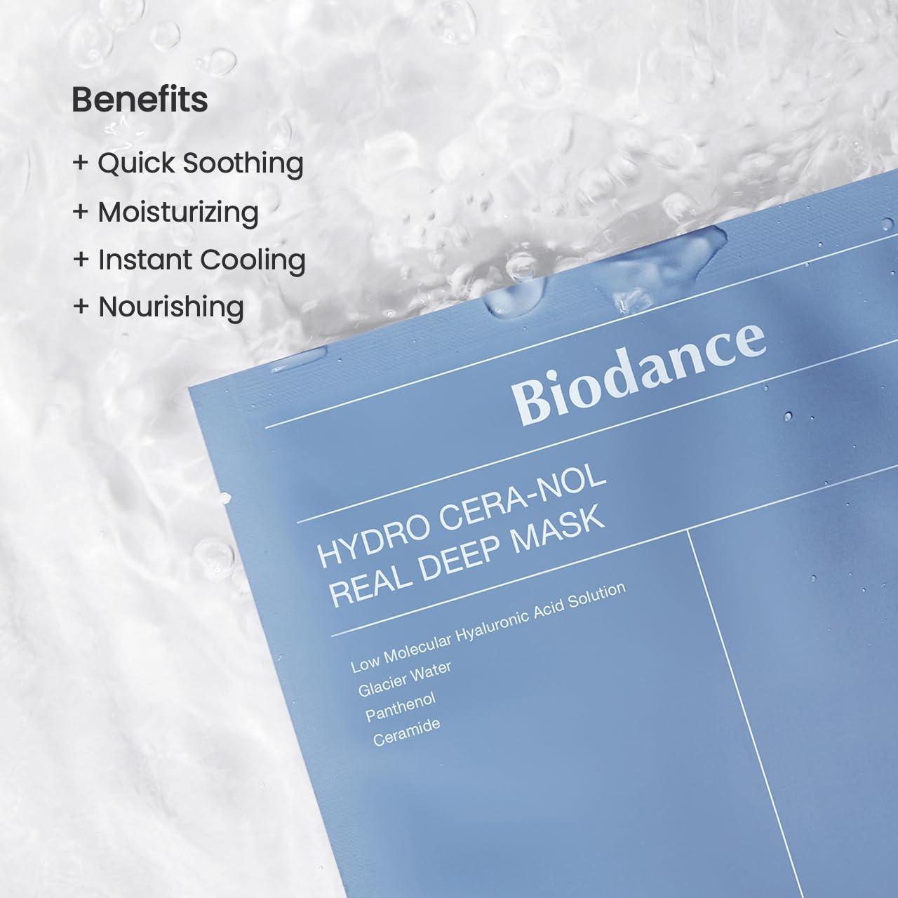 BIODANCE Hydro Cera-nol Real Deep Mask, Overnight Hydrogel Mask, Hydrating Facial Mask For Sensitive Skin, Redness Reducing & Quick Soothing Effect, 1.19oz(34g) x 4ea - Image 4