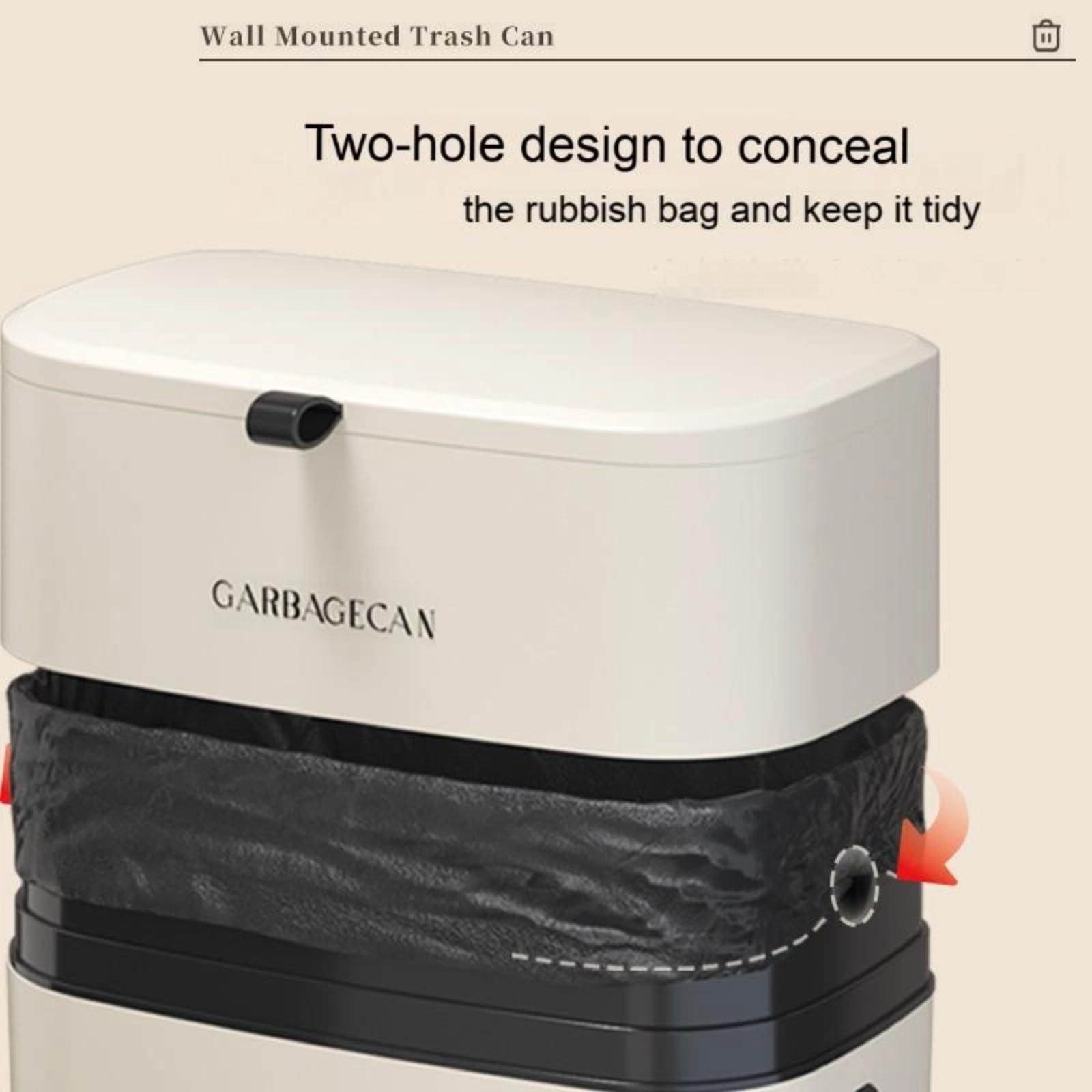 ZOHCAJBO Hanging Small Trash Can with Lid for Cabinets/Bathrooms/Bedrooms/Offices/Camping (Big) - Image 7
