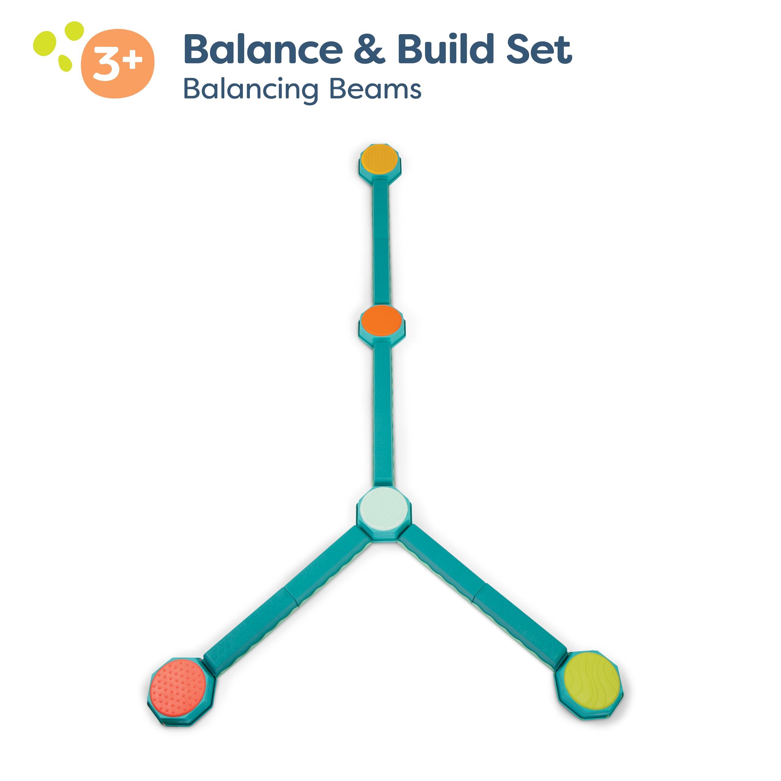 B. toys – Balance Beam for Kids – Interlocking Balancing Beams – 5 Sensory Pads & 8 Beams – Active Play for Toddlers, Kids – 3+ Years– Balance & Build Set - Image 9