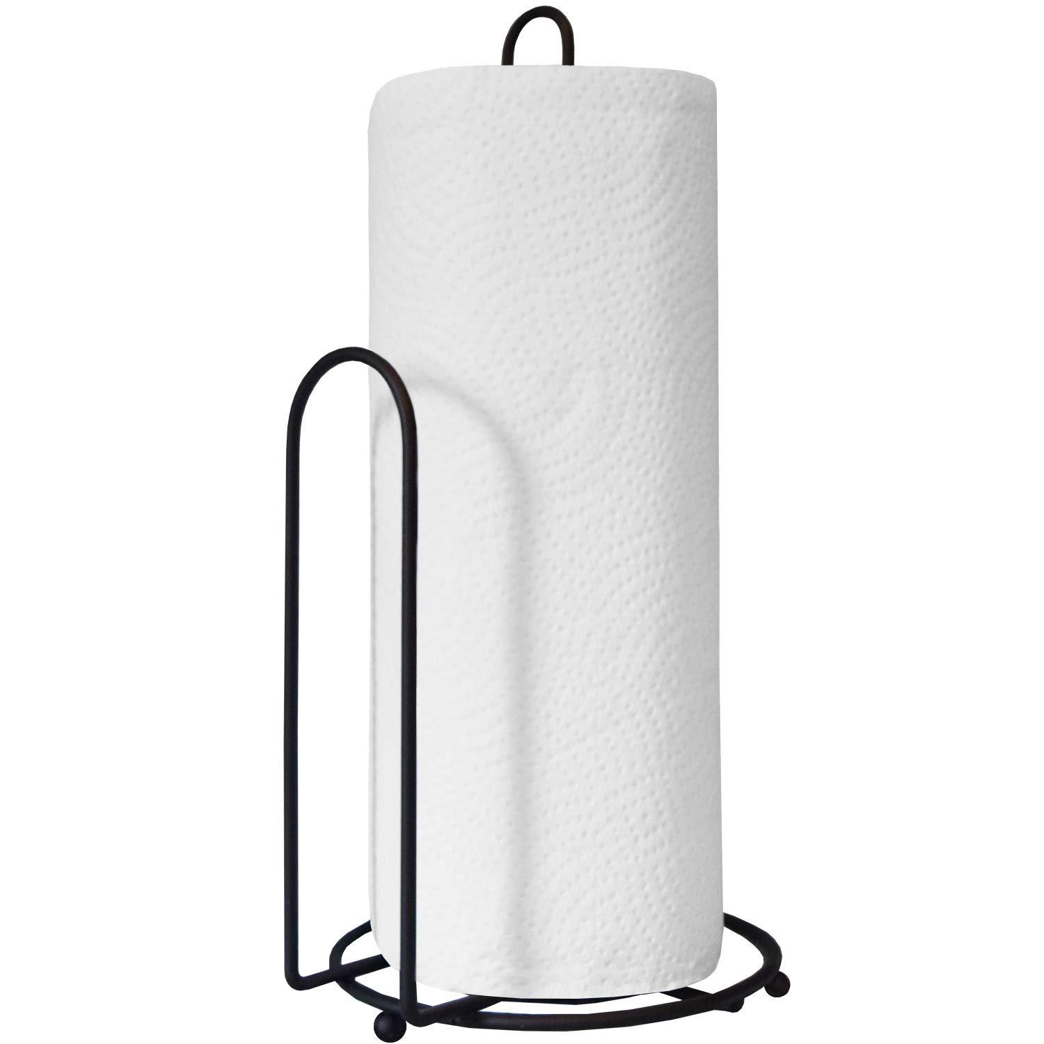 Blue Donuts Countertop - Easy One-Handed Tear , Farmhouse paper towel holder, Black Paper Towel Dispenser Countertop