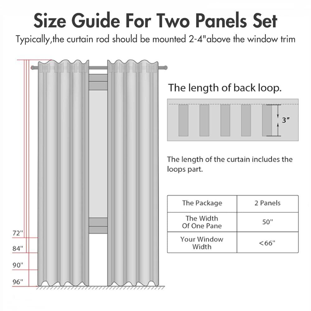 MIULEE 100% Blackout Curtains 90 inches Long Linen Curtains & Drapes for Bedroom Back Tab Living Room Darkening Full Black Out Window Curtain Panels Rod Pocket, Beige, 2 Panels Set - Image 8