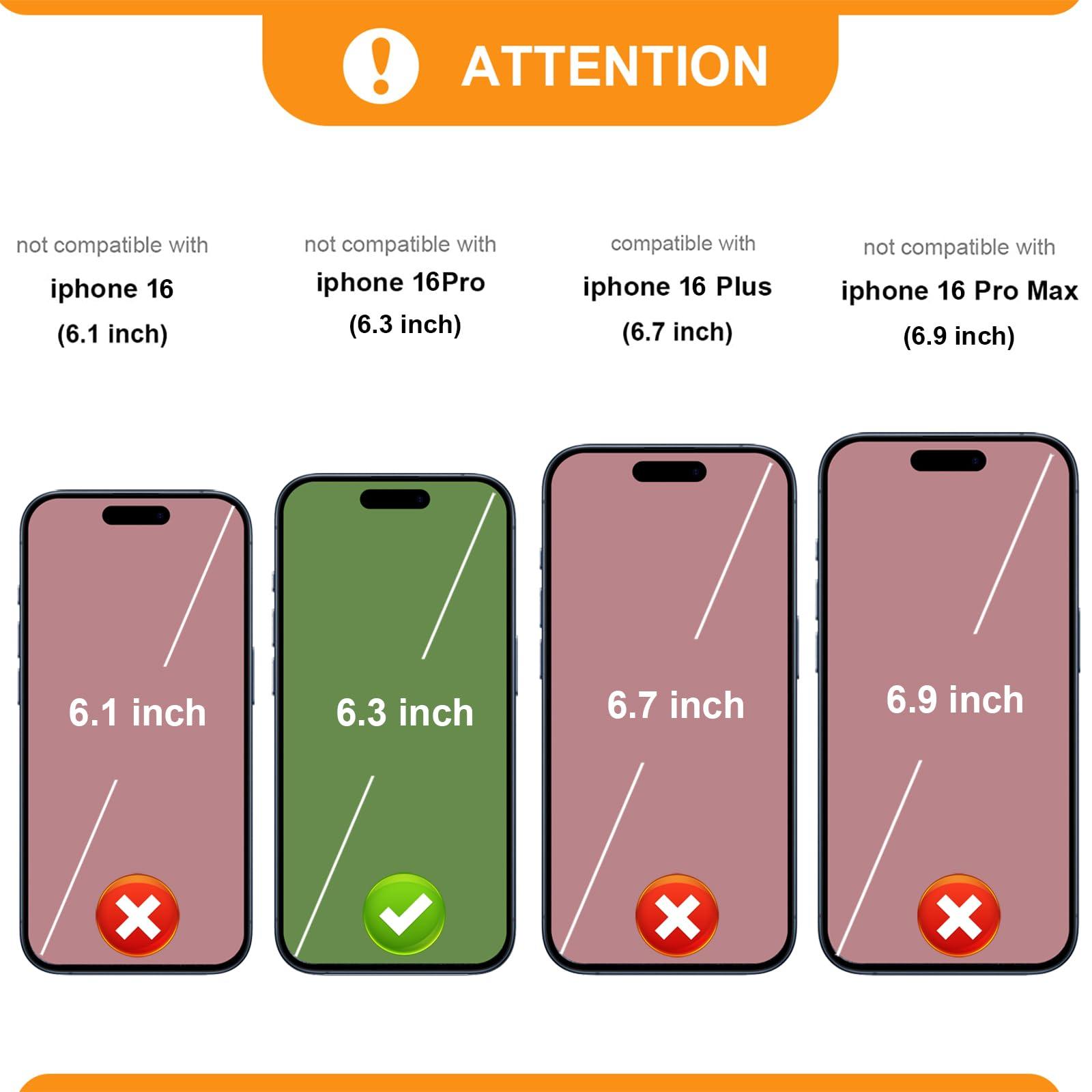 Bocasal Crossbody Wallet Case for iPhone 16 Pro, RFID Blocking PU Leather Zipper Handbag Purse Flip Cover, Kickstand Folio Case with Card Slots Holder Wrist Strap Lanyard 5G 6.3 Inch (Black) - Image 2
