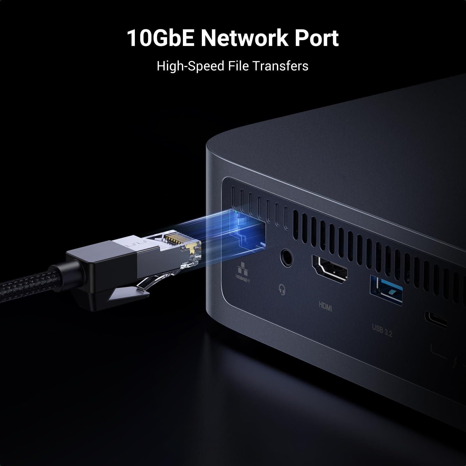 UGREEN NASync DXP480T Plus 4 Bay All-Flash SSD NAS, Intel i5 1235u 10-Core CPU, 8GB DDR5 RAM, 128G SSD, 10GbE Port, Wi-Fi 6, 4 * M.2 NVMe Slots, 8K HDMI, 2 * TBT4, Network Attached Storage (Diskless) - Image 5