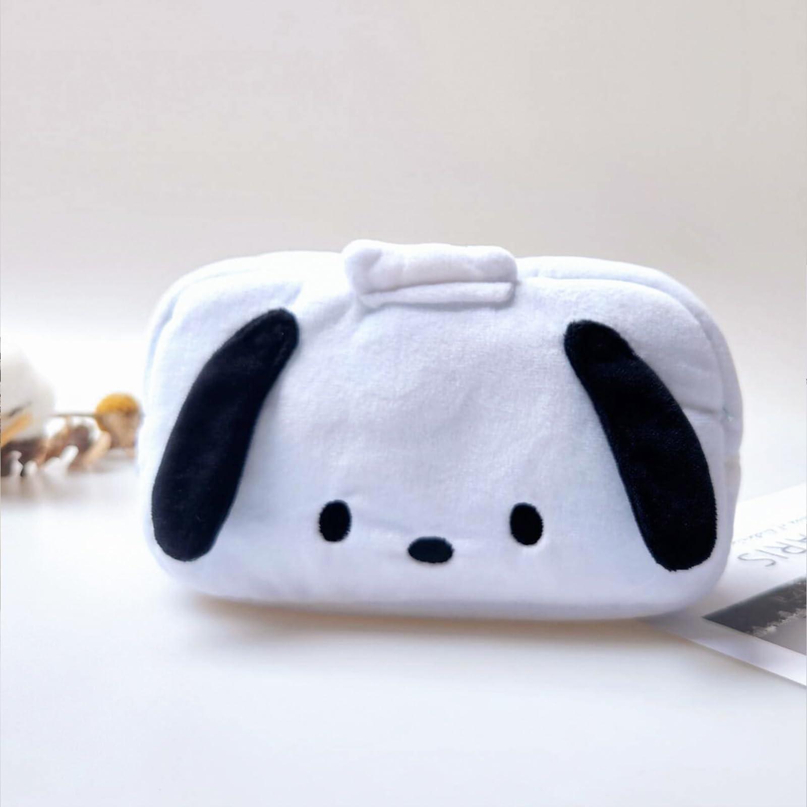 ROFOLO Cute Dog Cosmetic Bag, Cartoon Makeup Bag for Girls, Kawaii Anime Cartoon Capacity bag case for women(Pocca) - Image 3