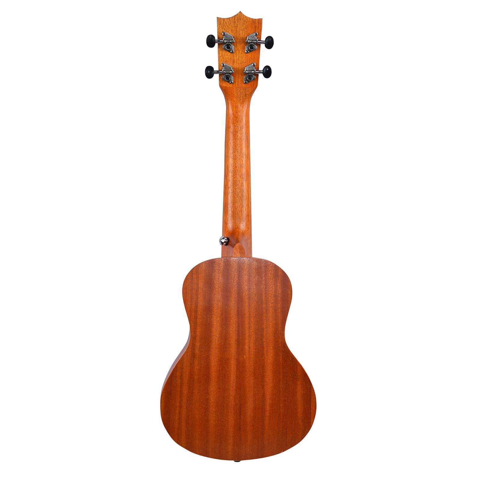 Kadence Concert Ukulele 23" Spring Summer Collection of Ukuleles- Matt Finish with Strap & Bag (Cinnamon Brown) - Image 5