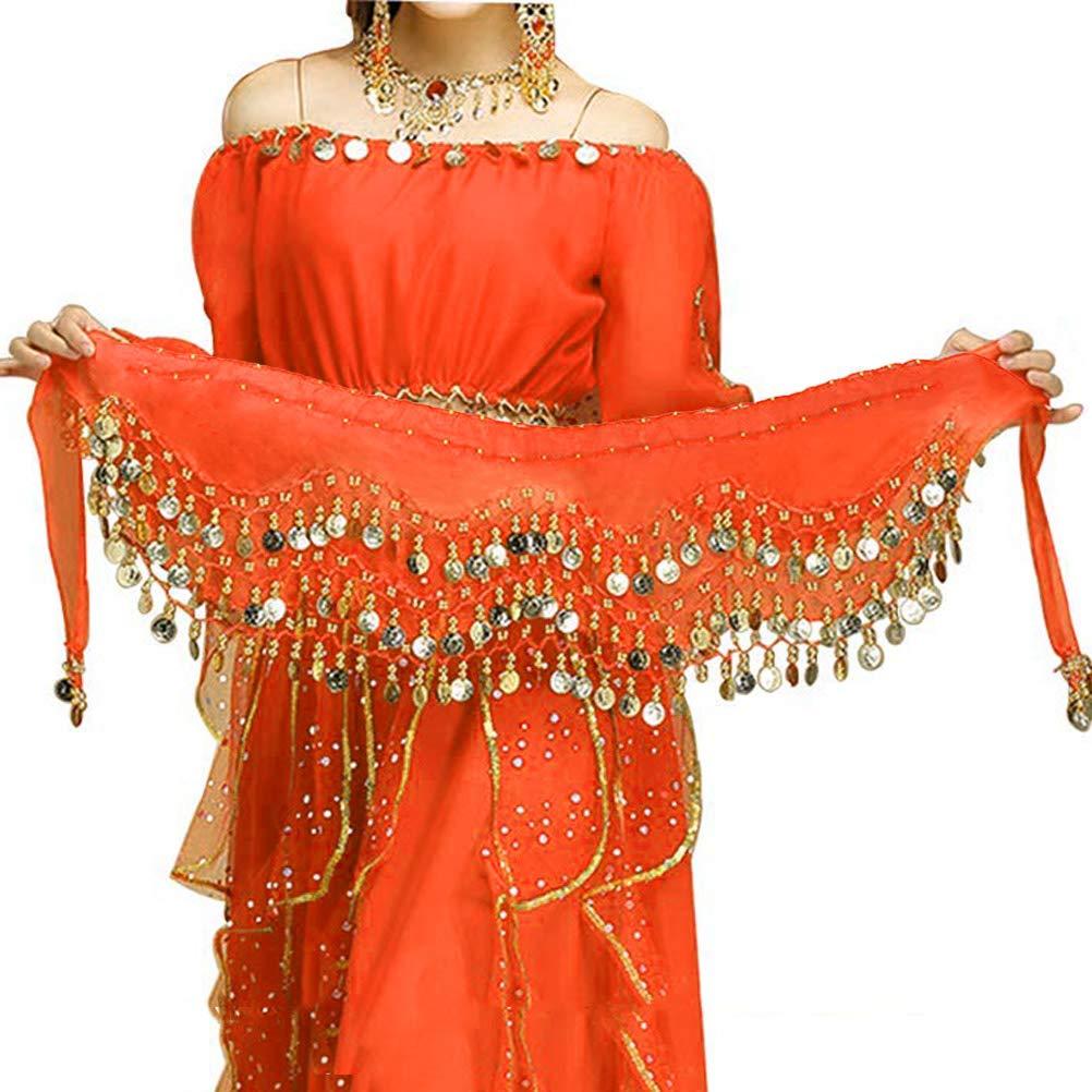 Cooyeah Belly Dance Skirt and Belly Dance Wrist Ankle Cuffs Bracelets - Image 4