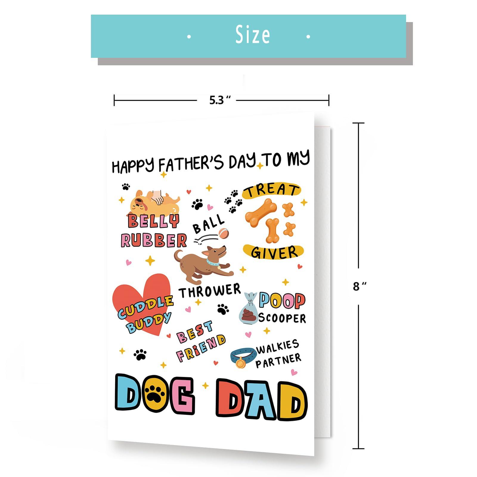 Funny Fathers Day Card for Dog Dad, Lovely Father's Day Card Gift from Doggy, Dog Dad Gifts for Men, Unique Daddy Cards for Pet Lover - Image 3