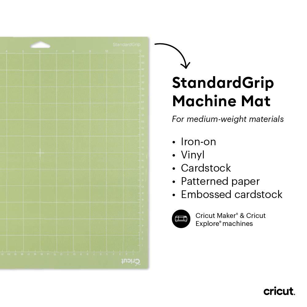 Cricut Variety Pack(1 StrongGrip, 1 LightGrip, 1 StandardGrip) Adhesive Cutting Mat 12"x12", Cutting Mat Maker Explore, Use with Light, Medium, & Heavy-Weight Materials, (3CT) - Image 2