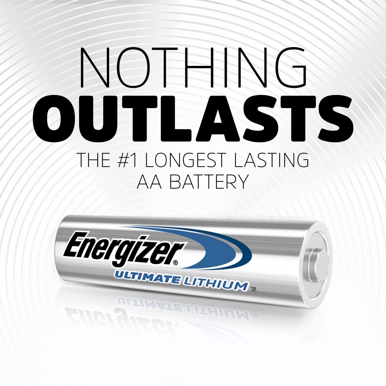 Energizer Ultimate Lithium AA Batteries Pack, 1.5V AA Batteries, 24 Count - Image 2
