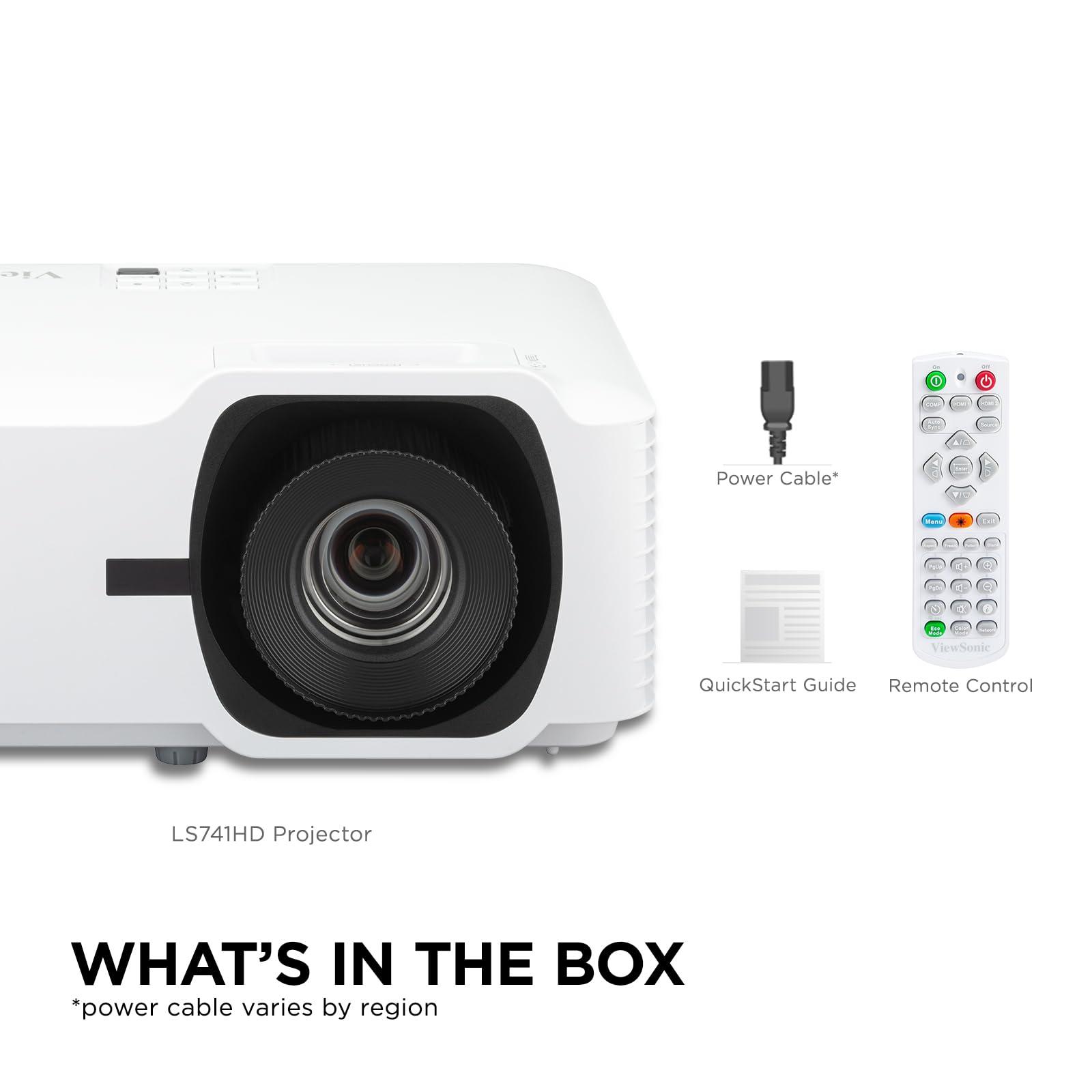 ViewSonic LS741HD 5000 Lumens 1080p Laser Projector with H/V Keystone, 4 Corner Adjustment, 360 Degree Projection, 1.6x Optical Zoom, LAN Control, and 24/7 Operation - Image 7