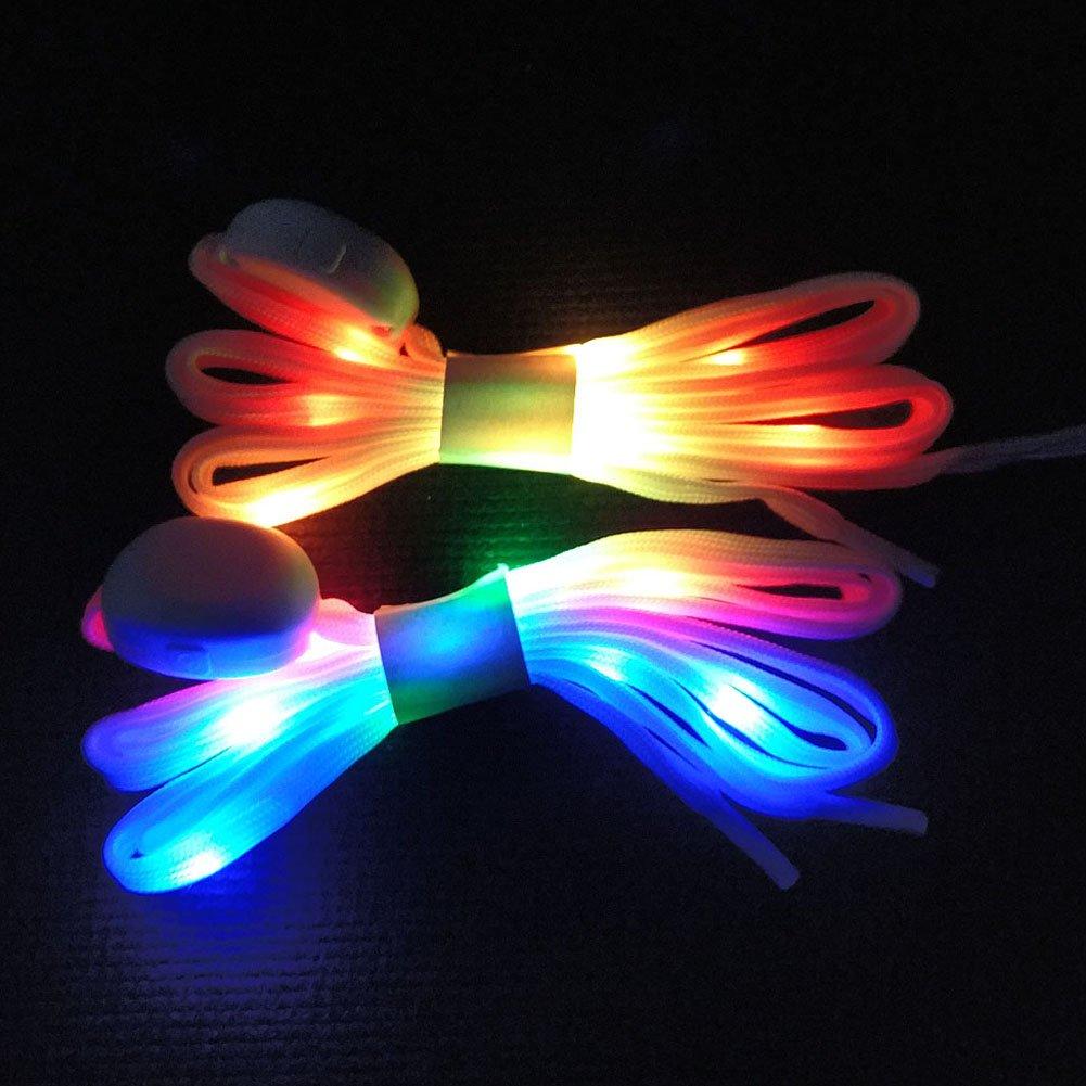 MadeComfy LED Shoelaces Light Up Shoe Laces 3 Modes 7 Colors Flashing Colorful Shoestrings - Image 5