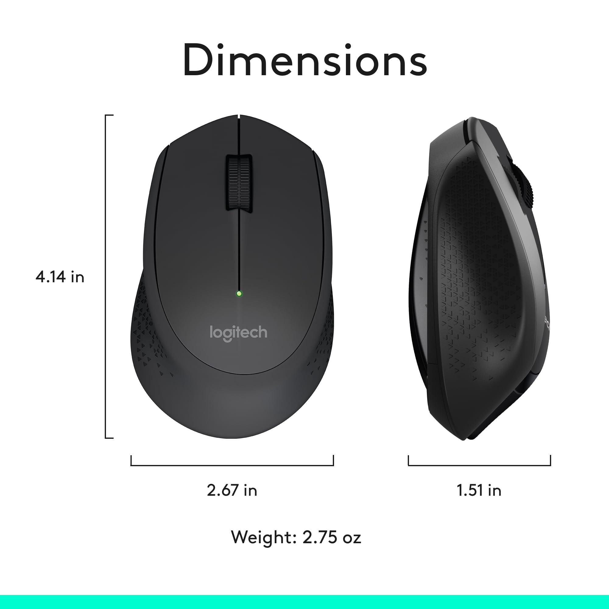 Logitech MK345 Wireless Keyboard and Mouse Combo with Palm Rest, 2.4 GHz USB Receiver, Compatible with PC, Laptop, Black - Image 10