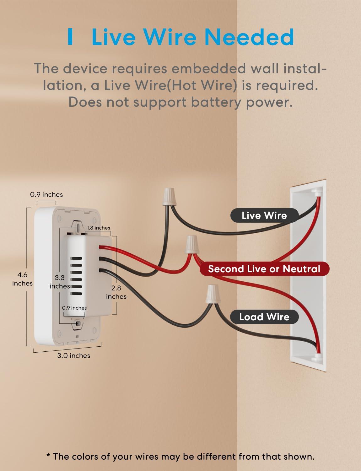 meross Smart Thermostat for Electric Baseboard and in-Wall Heaters Work with HomeKit, Alexa and Google Home, 120V-240V Wi-Fi Programmable Thermostat with Easy Install, Energy Saving, 4 Wires Needed - Image 8