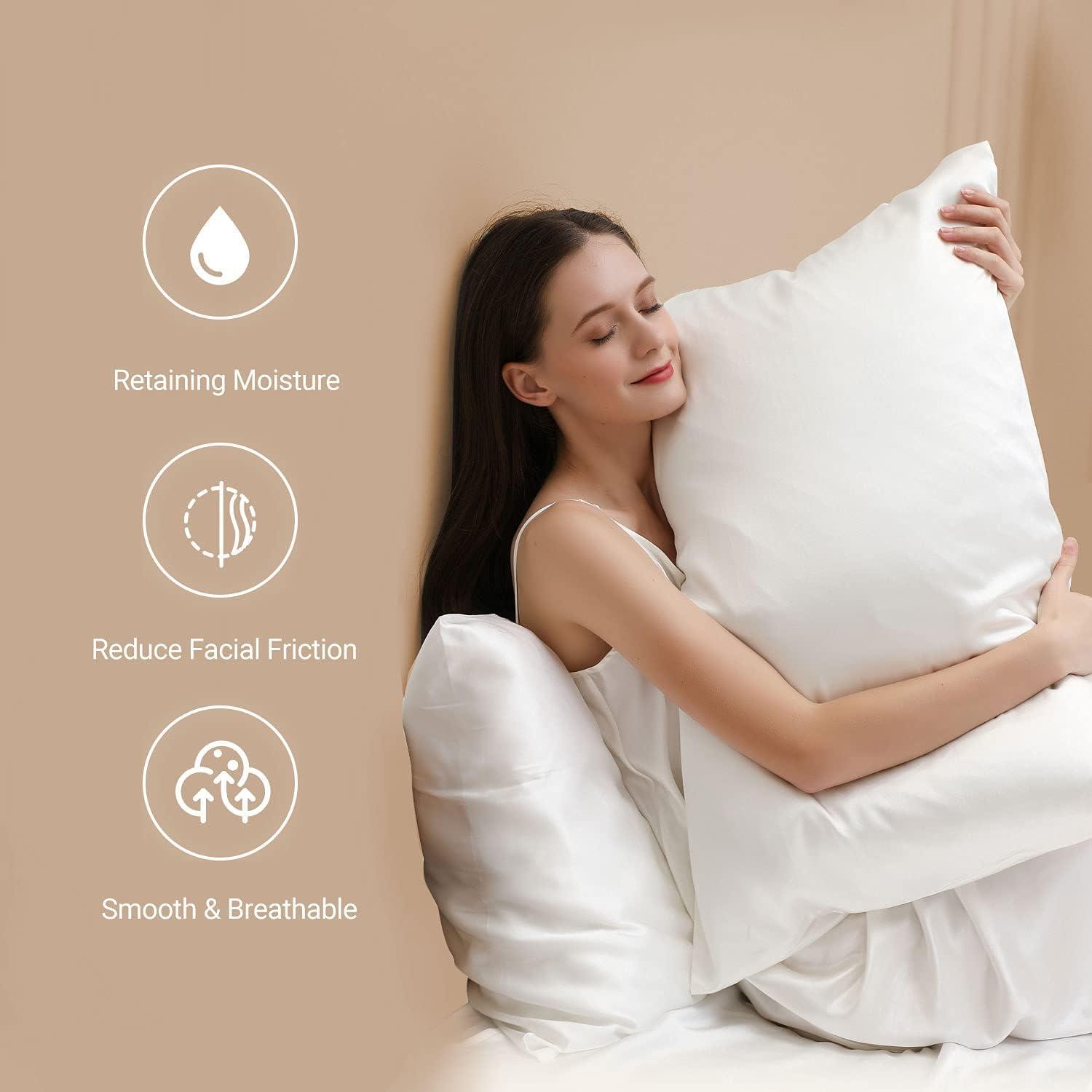 ZIMASILK 100% Pure 22 Momme Mulberry Silk Pillowcase for Hair and Skin - Upgraded Real Grade 6A Silk - Durable, Soft & Anti-Aging (Standard 20''x26''Ivory) - Image 5