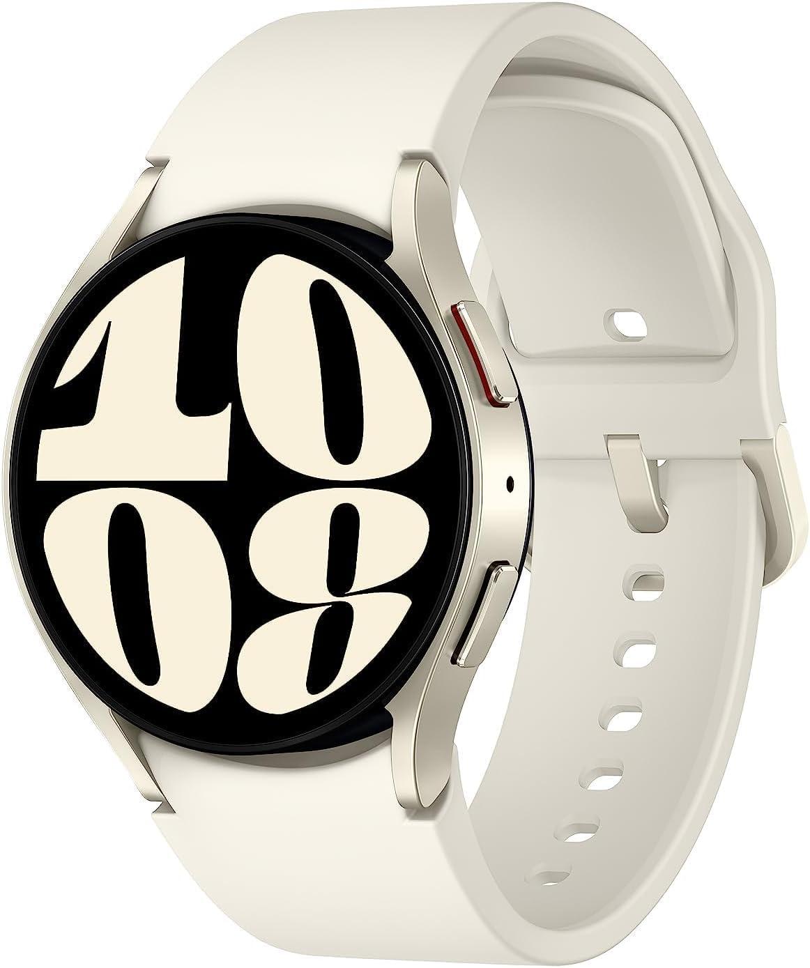 SAMSUNG Galaxy Watch 6 40mm Aluminum Smartwatch w/ Fitness Tracker, Heart Monitor, BIA Sensor, Advanced Sleep Coaching, Bluetooth – Gold