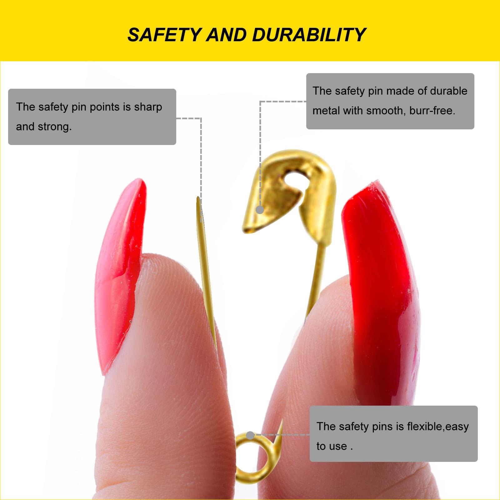 Gold Safety Pins,Small Safety Pins for Clothes,19mm Metal Mini Saftey Pin for Tag Art Crafting Sewing Jewelry Making (120Pcs/Box) - Image 4