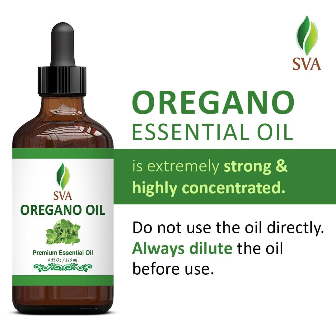 SVA Oregano Essential Oil – 4 Fl Oz – 100% Natural Oregano Oil - for Diffuser, Hair Care, Face, Skin Care, Aromatherapy, Scalp and Body Massage, Soap and Candle Making – with Dropper - Image 2