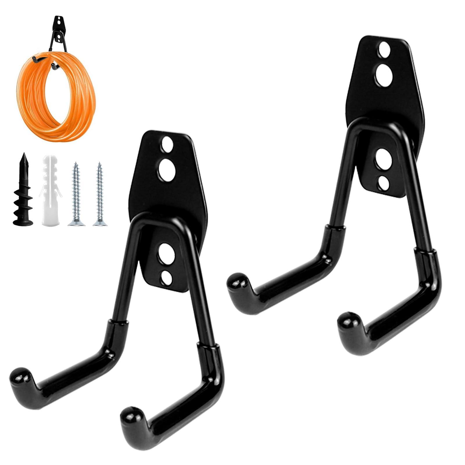 NEOTEC Garden Hose Hanger Wall Mount 2 Pack, Heavy Duty Garden Hose Holders Storage for Outside Water Hose