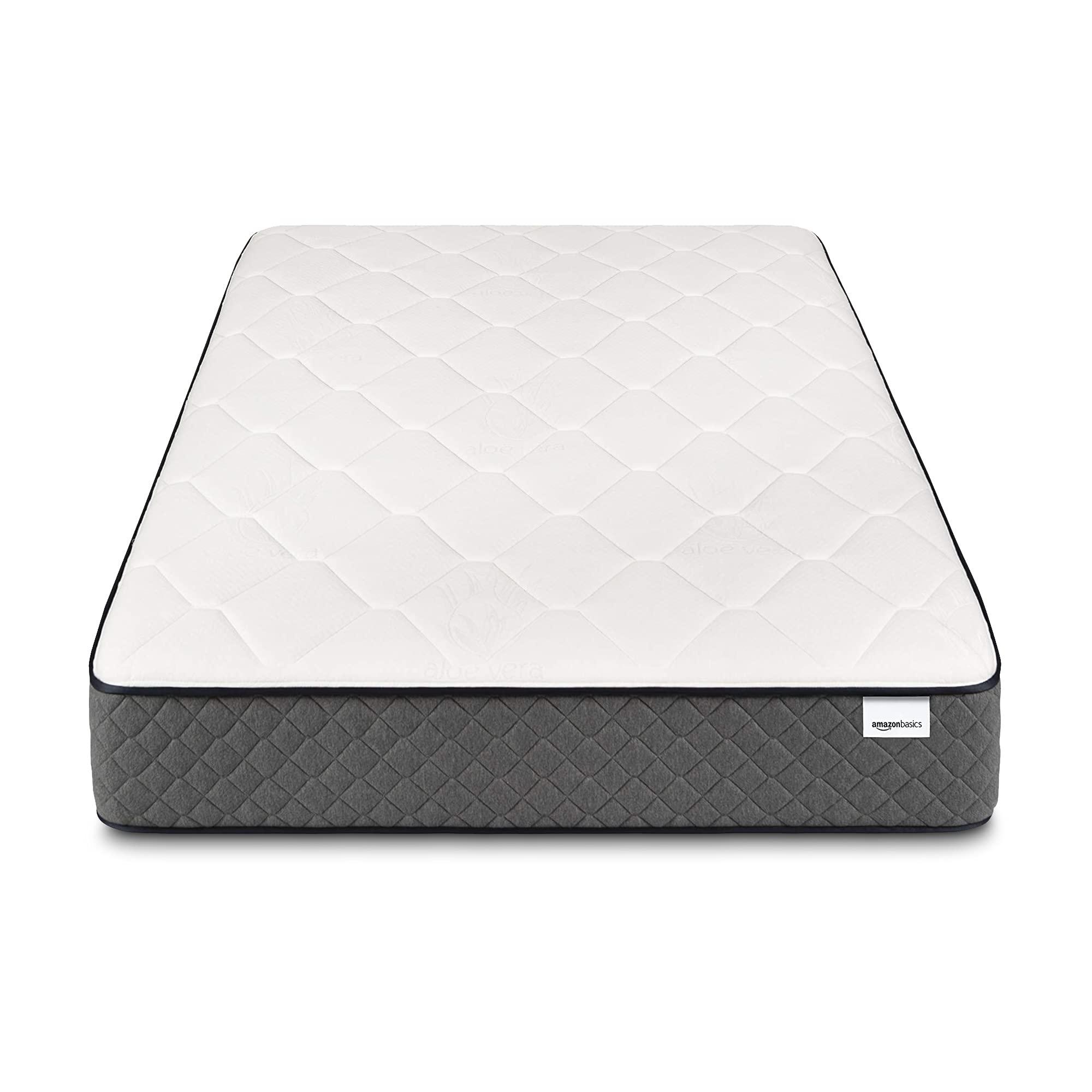 Amazon Basics Memory Foam Mattress, King Size Mattress, Hybrid, 12 Inch, Medium Feel, Motion Isolation Springs, White/Gray - Image 2