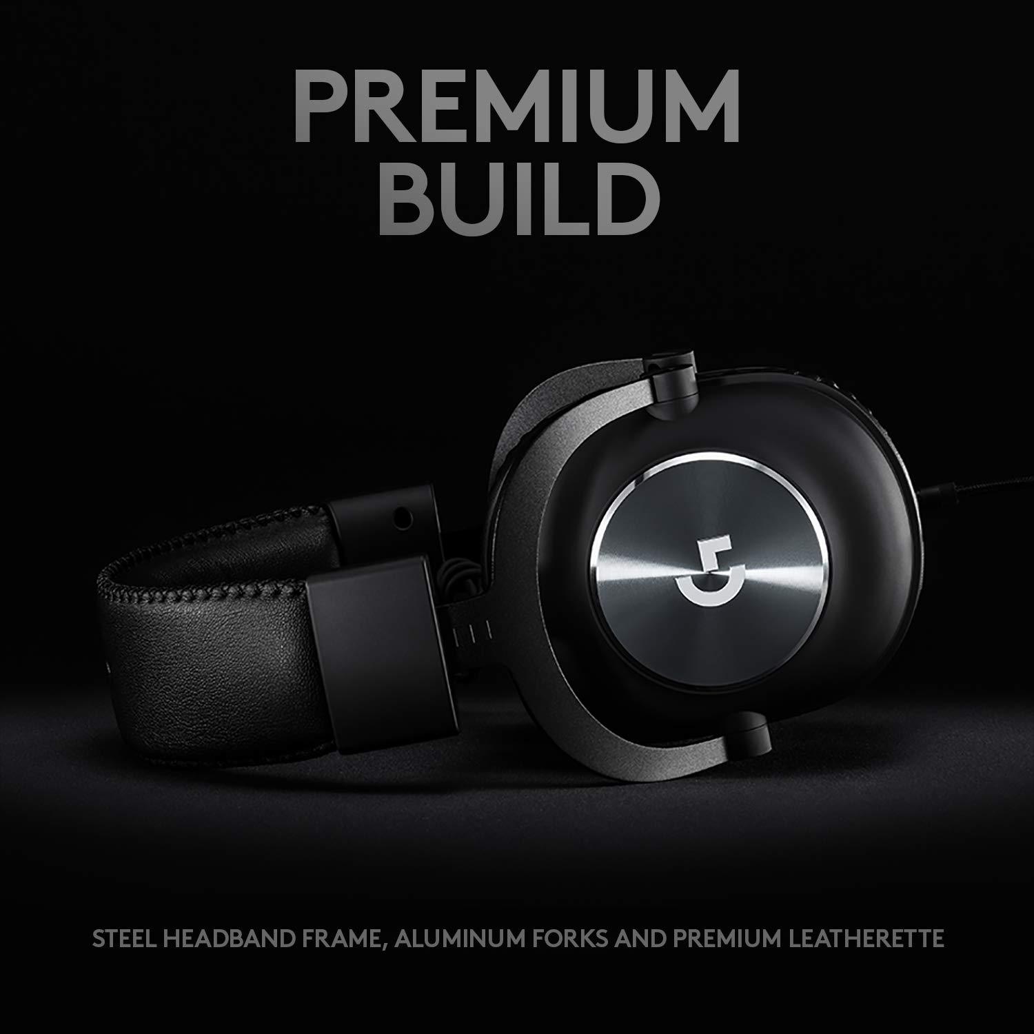 Logitech G Pro X Wired Gaming Headset: Blue VO!CE Detachable Boom Mic, DTS 7.1, 50 mm Drivers, USB/3.5mm Aux, Spare Memory Foam Ear Pads, USB DAC & Bag Included, for PC, Xbox, PS5, PS4 - Black - Image 5