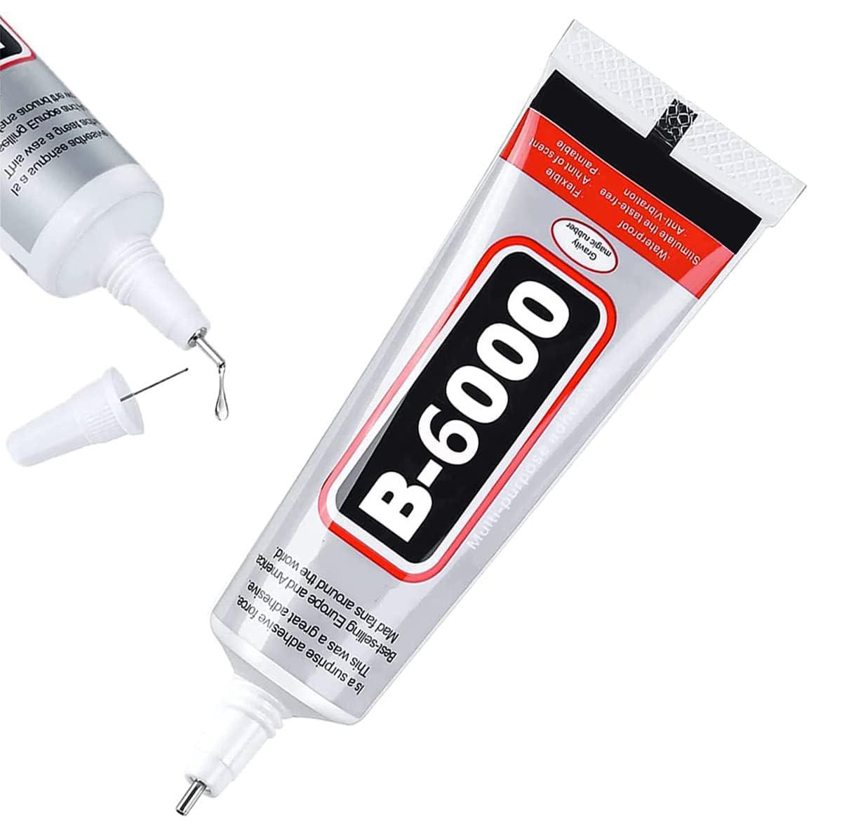 B6000 Jewelry Glue Clear for Rhinestone, Craft Adhesive Glue with Precision Tip, Multifunctional Glue for Rhinestones Crafts, Clothes Shoes, Fabric, Jewelry Making, Cell Phones (50 ml/ 1.68oz)