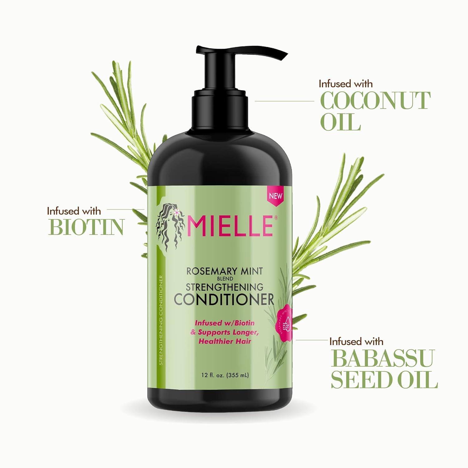 Mielle Organics Rosemary Mint Strengthening Conditioner with Biotin (12 Oz) - Image 3
