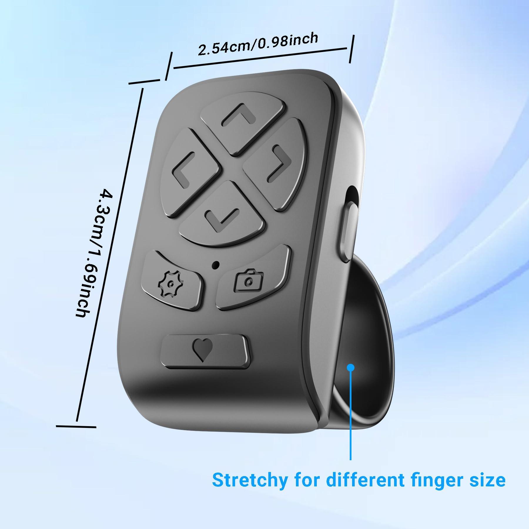 Scrolling Ring Remote for TikTok YouTube Instagram Shorts Video, Scroller Page Turner Clicker for Kindle APP Compatible with iPhone iPad Android Phone, Remote Shutter Control for Phone Camera - Image 7