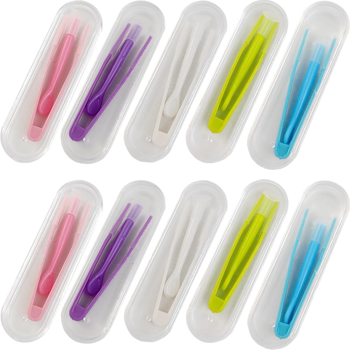 Seadiquiet A Set of Random Color Contact Applicator,Contact Lens Remover Tool,Inserter+Tweezer with Soft Tip for Contact Lens Cases Health and Household,Cases,Contact Lens Care