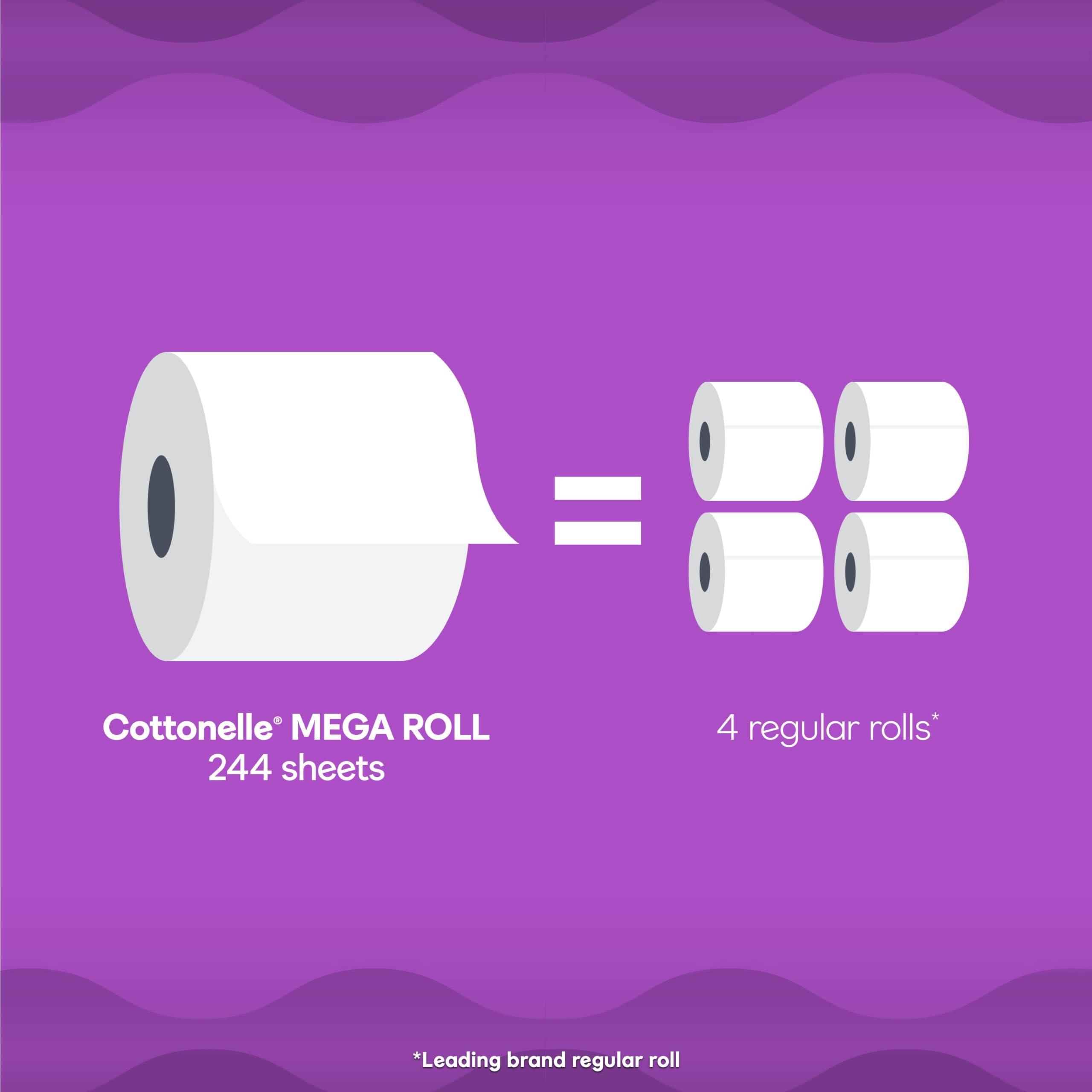 Cottonelle Ultra Comfort Toilet Paper, Strong Toilet Tissue, 9 Mega Rolls - Image 2