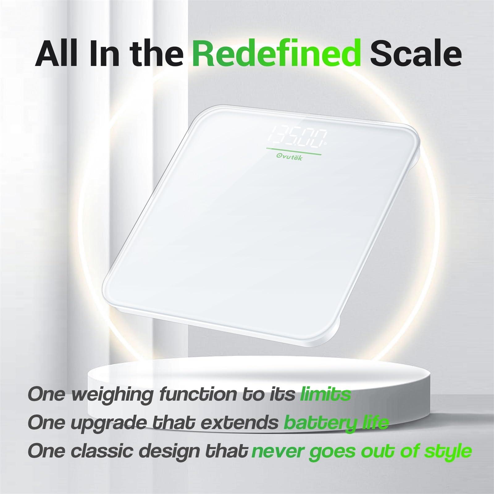 Ovutek Bathroom Scale for Body Weight, Highly Accurate Digital Weighing Machine for People, Upgraded Batteries Included, Compact Size, LED Display, Physician Scale with Sturdy Tempered Glass, 400lb - Image 7