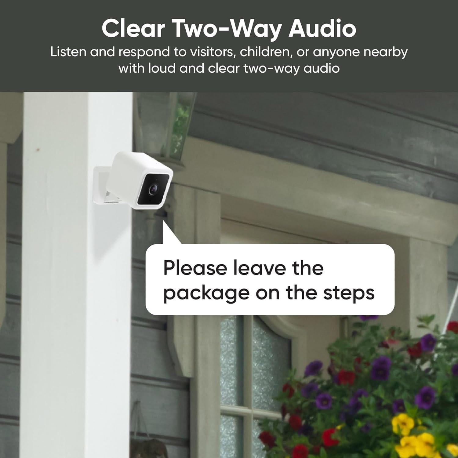 Cam V3 Smart Home Security Camera, Indoor/Outdoor Use, IP65-Rated 1080p Plug-in, Color Night Vision, Motion Detection, Two Way Audio, Works with Alexa, Google Assistant, Cam V3+32GB Micro SD Card - Image 3