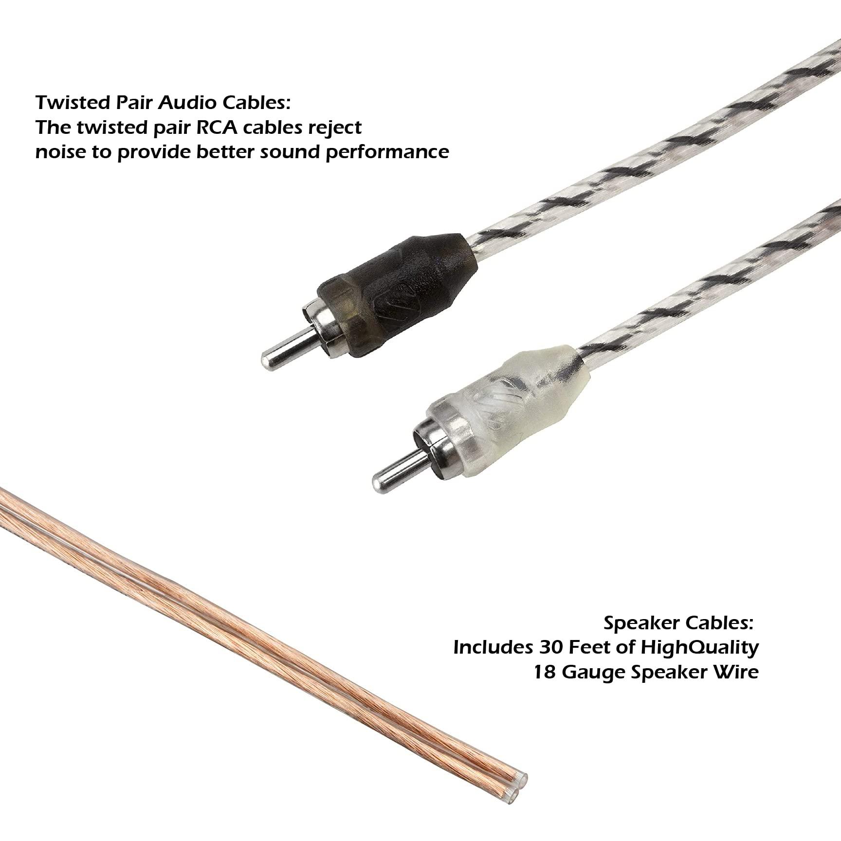 Scosche Install Centric ICAK10 True 10 Gauge Hybrid OFC High Current Amp/Subwoofer Wiring Kit | Complete 2-CH Car Amplifier Install Kit Twisted Pair Audio Cables, Speaker Wire, In-Line Fuse Holder - Image 5