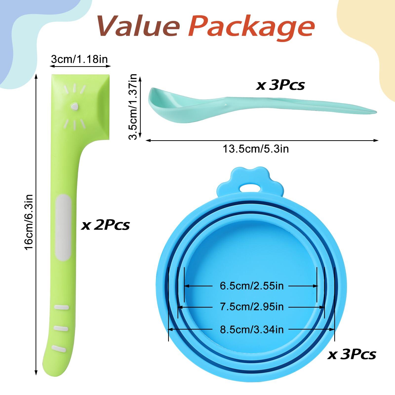 Ainvhh 8 PACK Can Lids, Pet Food Can Cover and Food Mixing Spoons Food Canned Scoop, Fits Most Standard Size Dog and Cat Can Tops for Pet Cat Dog Feeding Can and Wet Food Storage - Image 2