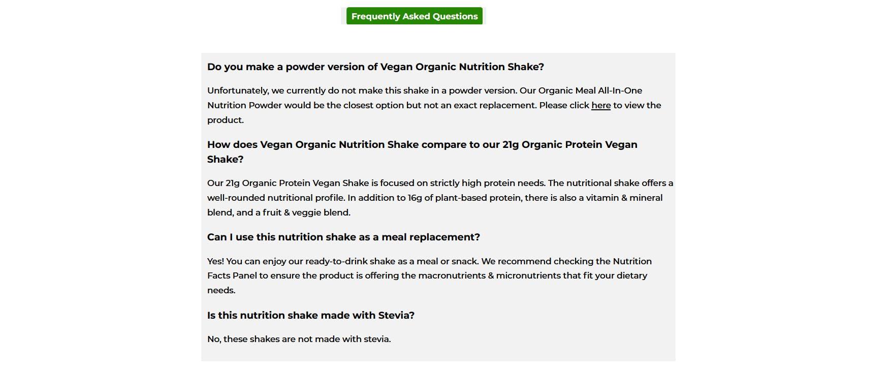 Orgain Organic Nutritional Vegan Protein Shake, Vanilla Bean - 16g Plant Based Protein, Meal Replacement, 21 Vitamins & Minerals, Fruits & Vegetables, Gluten Free, Non-GMO, 11 Fl Oz (Pack of 12) - Image 8