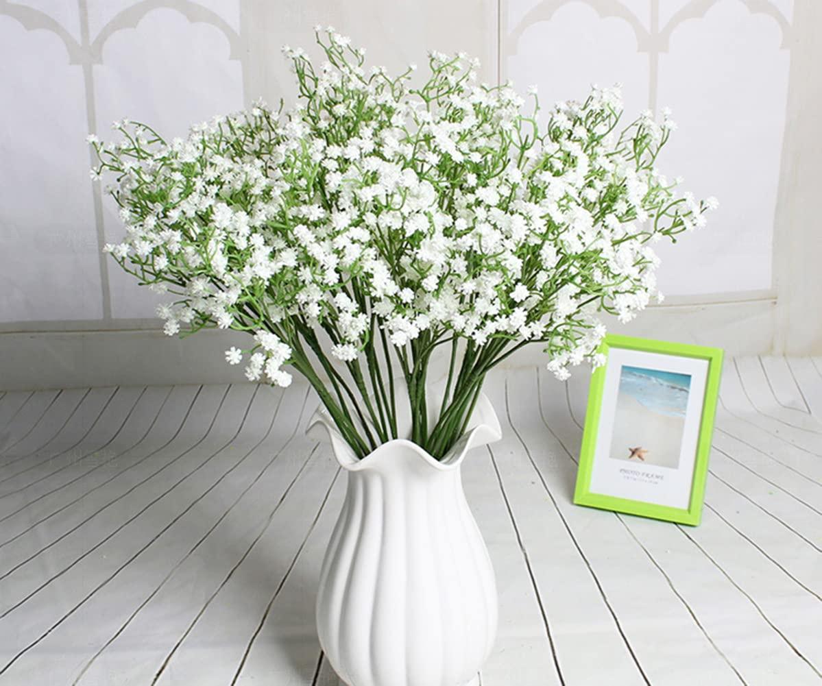 Gumolutin 9 Pack Real Touch Artificial Baby's Breath Flowers - 21" Bendable Stems for Wedding Bouquets, Home Centerpieces & Outdoor Decor (Waterproof, Dustproof, White) - Image 6