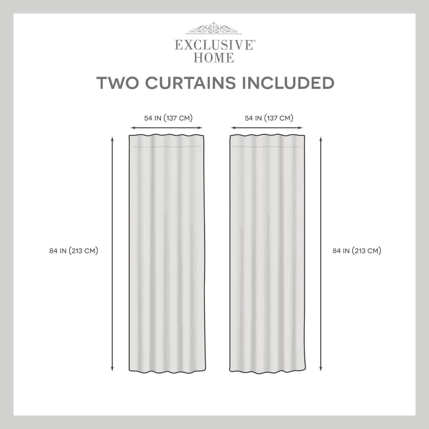 Exclusive Home Curtains EH8462-02-2-84H Crescendo Lined Blackout Hidden Tab Top Curtain Panel Pair, 52x84, Champagne - Image 2